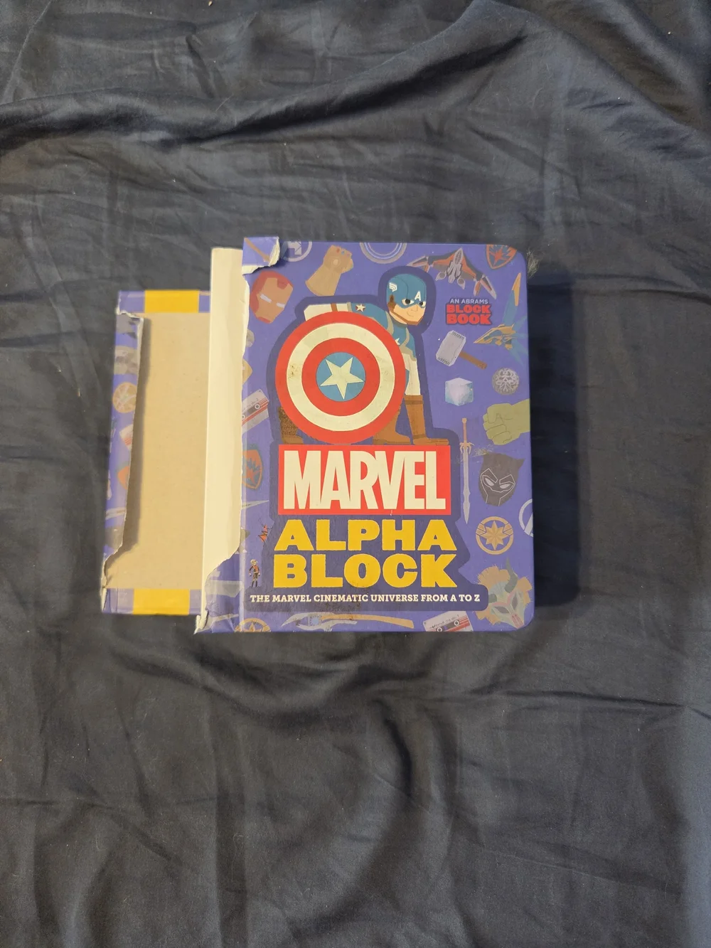 Marvel Alpha Block Book - Blue, Red, Yellow Design